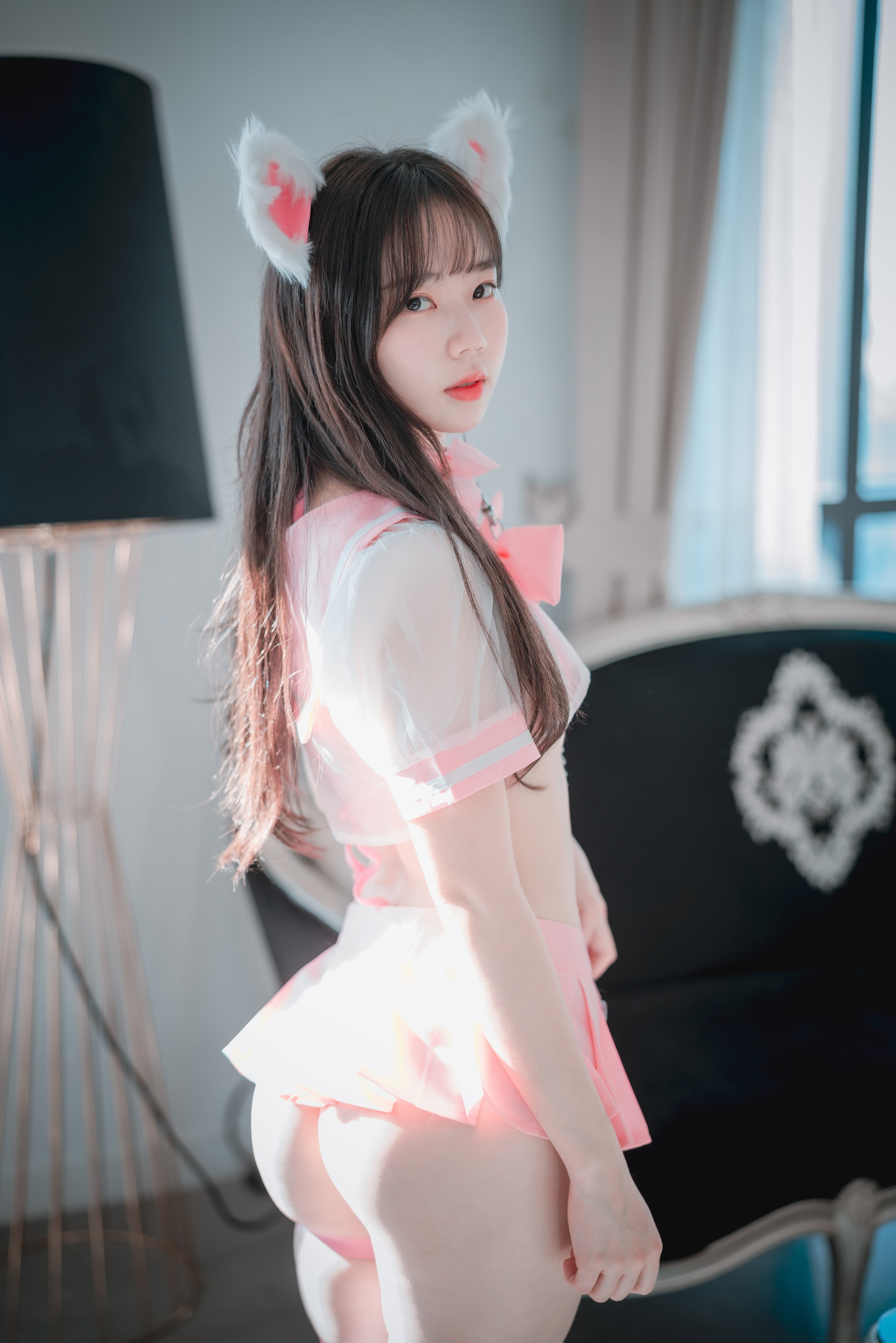 图片[1]-MyuA(뮤아) – NO.007 DJAWA-Catgirl in Pink[72P]-XikXak
